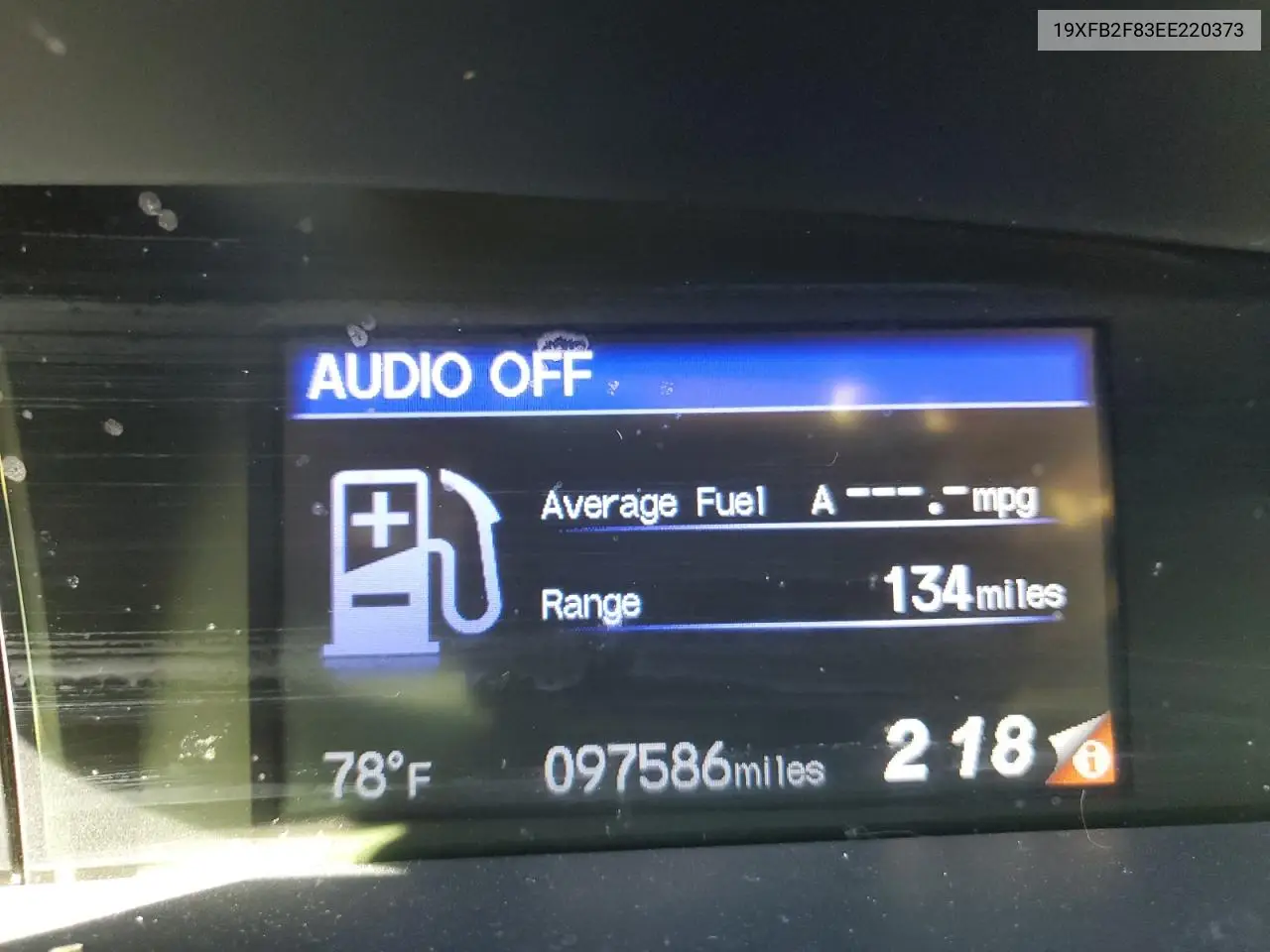 19XFB2F83EE220373 2014 Honda Civic Ex