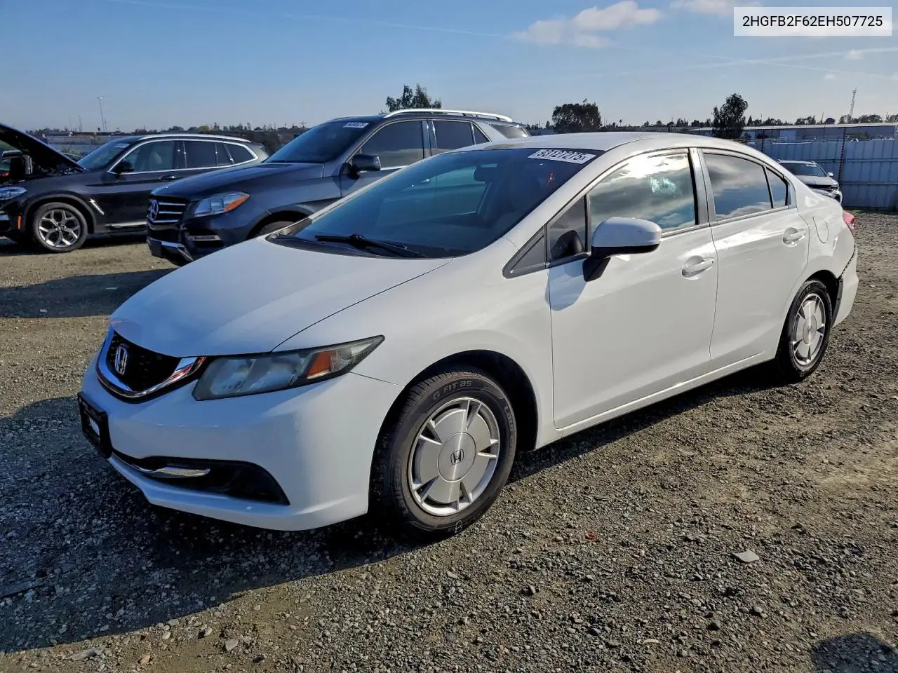 2HGFB2F62EH507725 2014 Honda Civic Hf