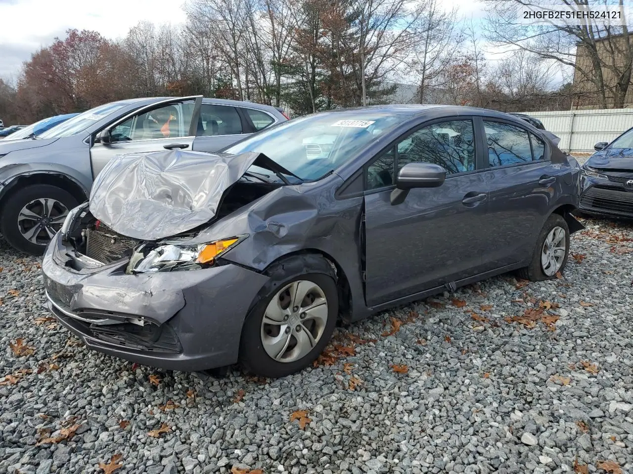 2HGFB2F51EH524121 2014 Honda Civic Lx