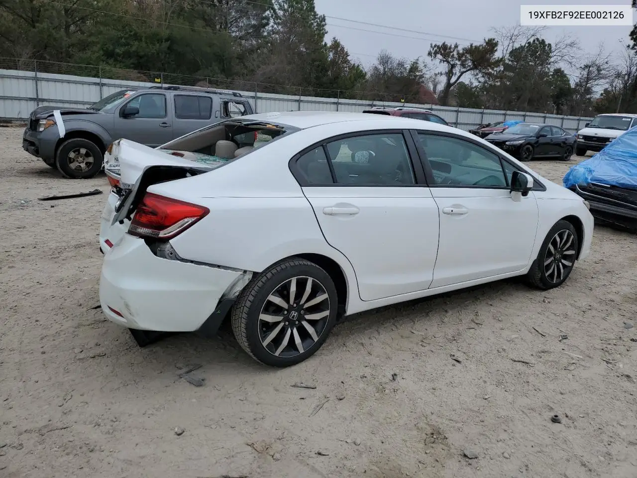 19XFB2F92EE002126 2014 Honda Civic Exl