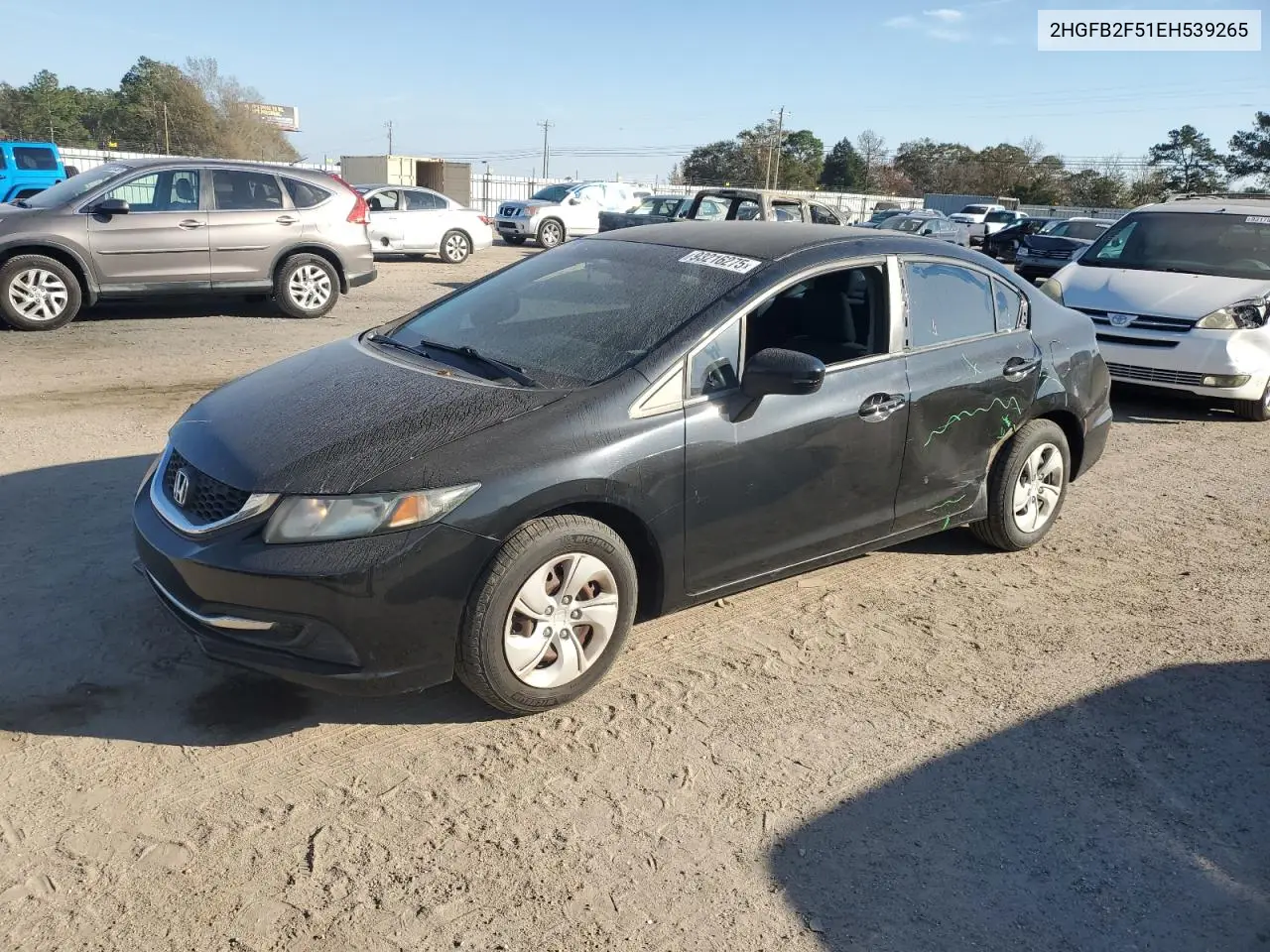2HGFB2F51EH539265 2014 Honda Civic Lx