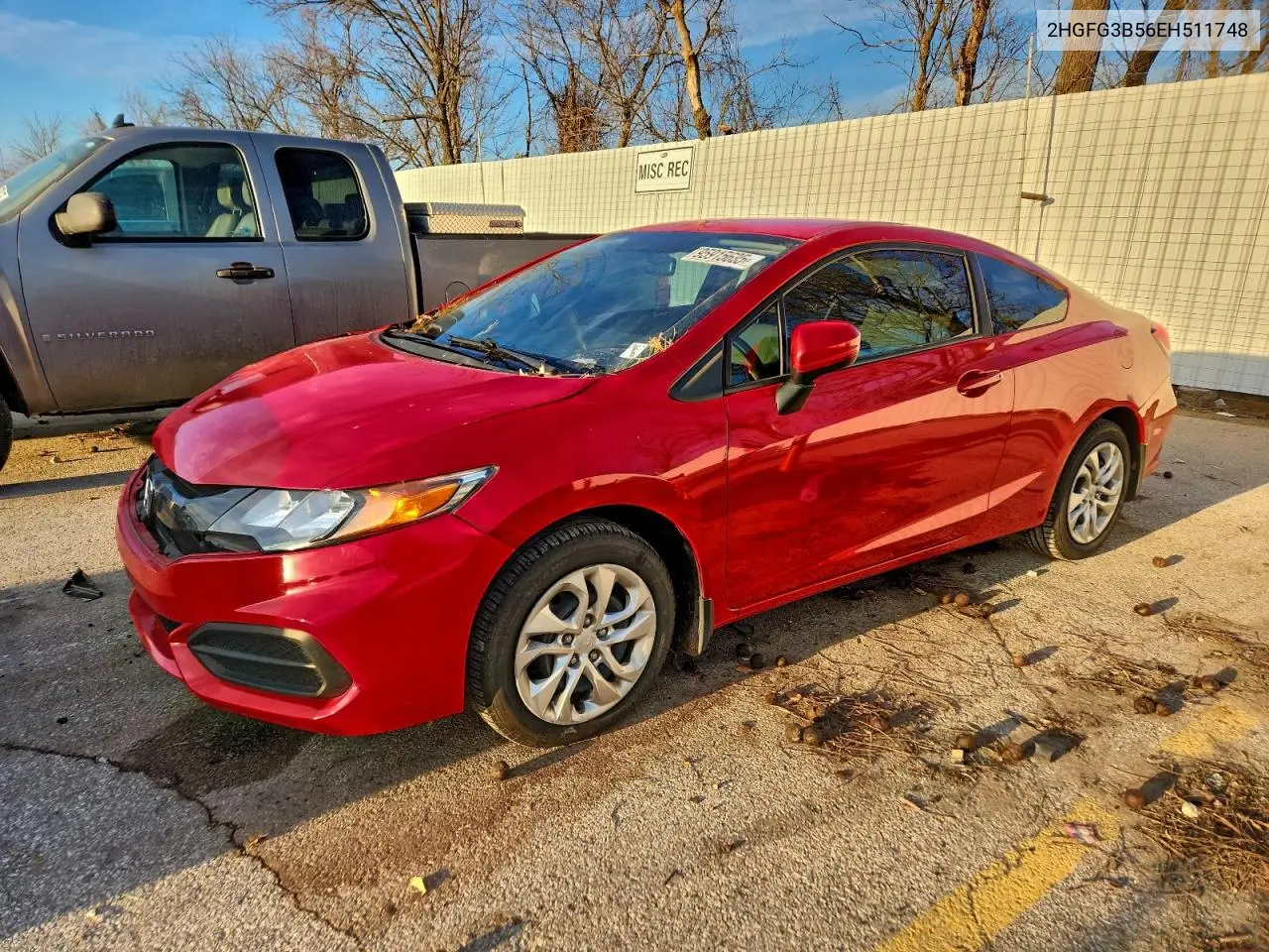 2HGFG3B56EH511748 2014 Honda Civic Lx