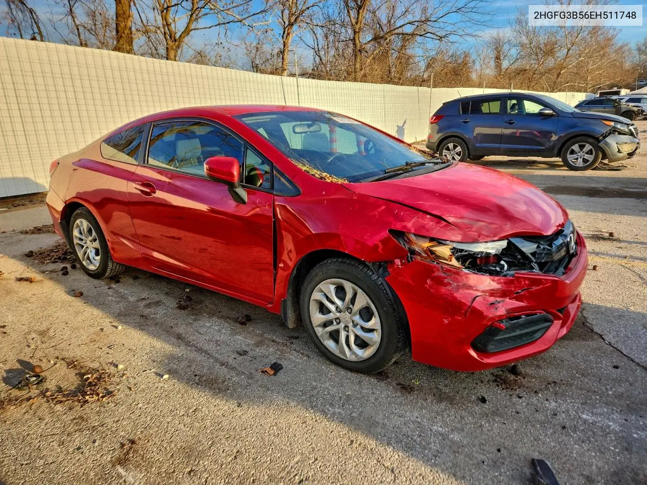 2HGFG3B56EH511748 2014 Honda Civic Lx