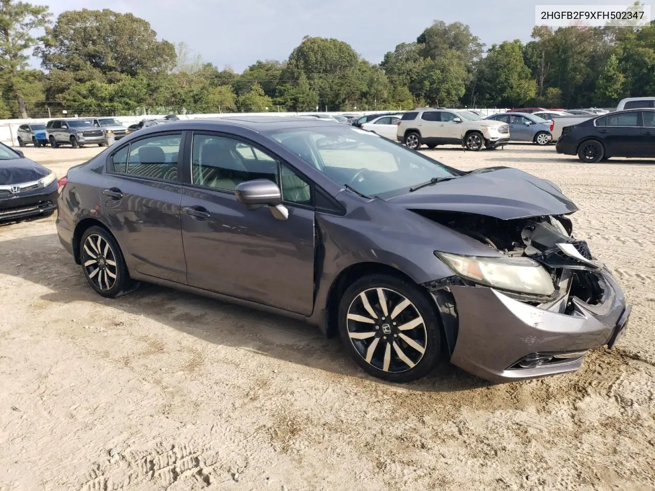 2HGFB2F9XFH502347 2015 Honda Civic Exl