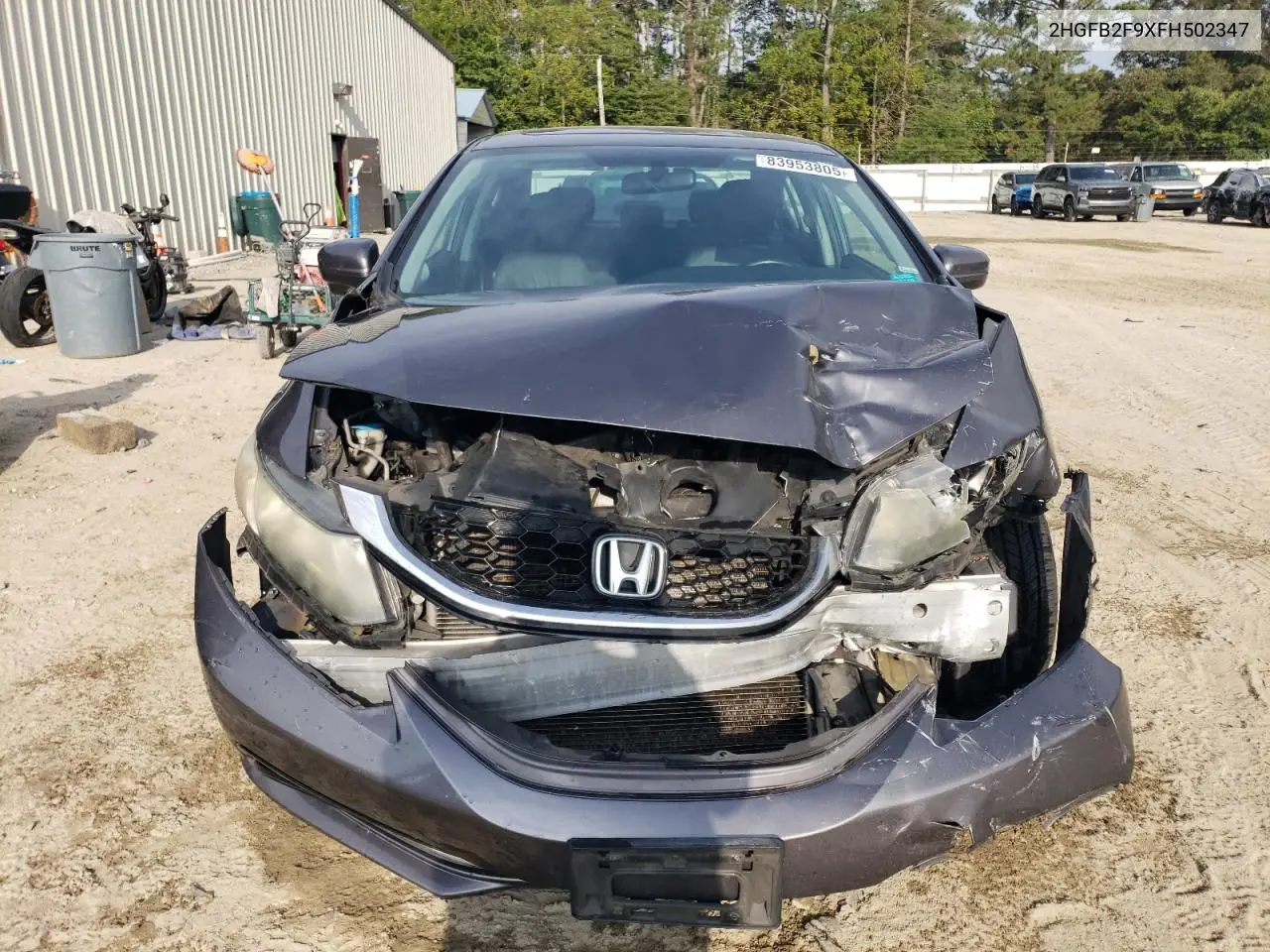 2HGFB2F9XFH502347 2015 Honda Civic Exl