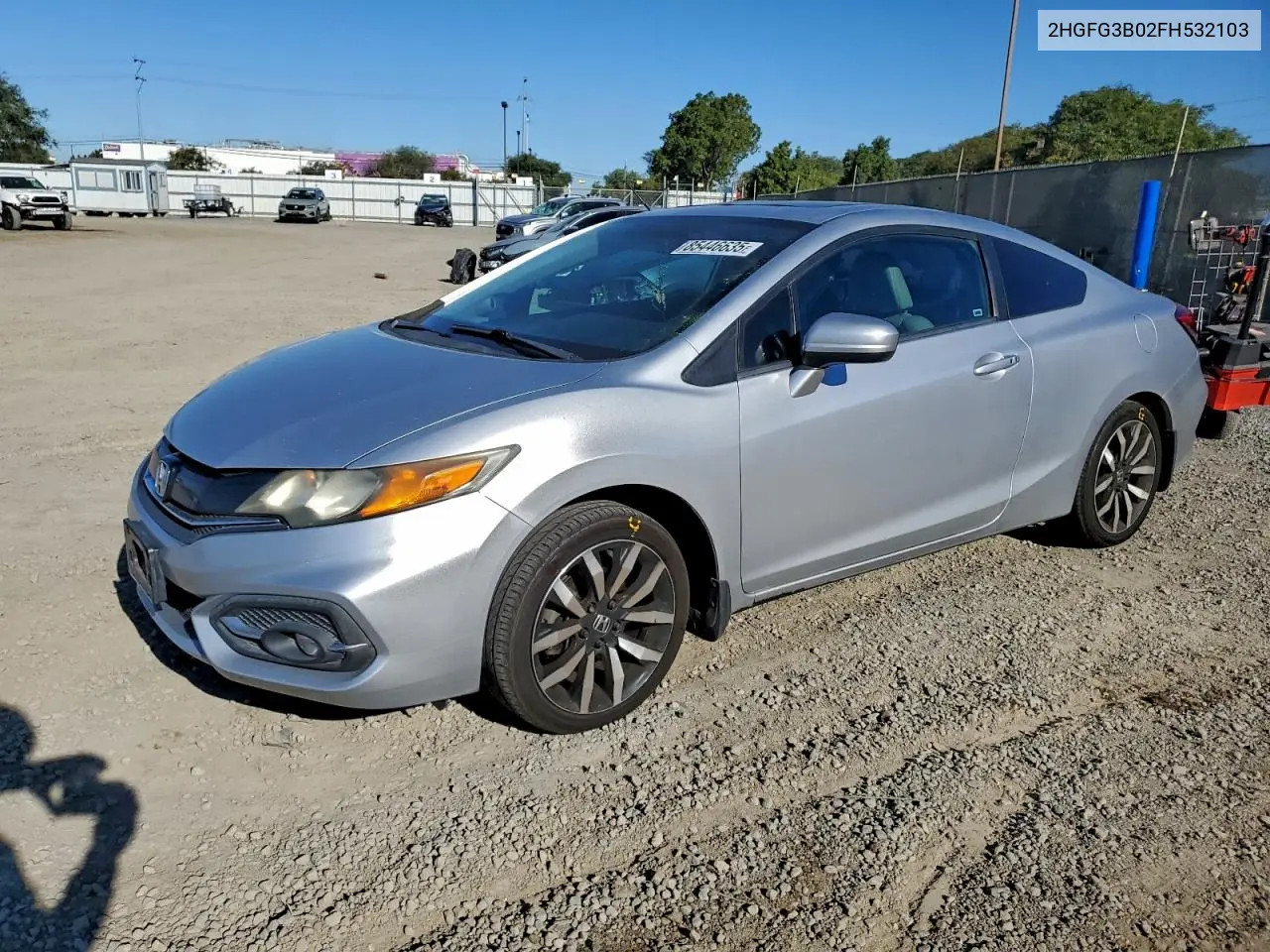 2HGFG3B02FH532103 2015 Honda Civic Exl