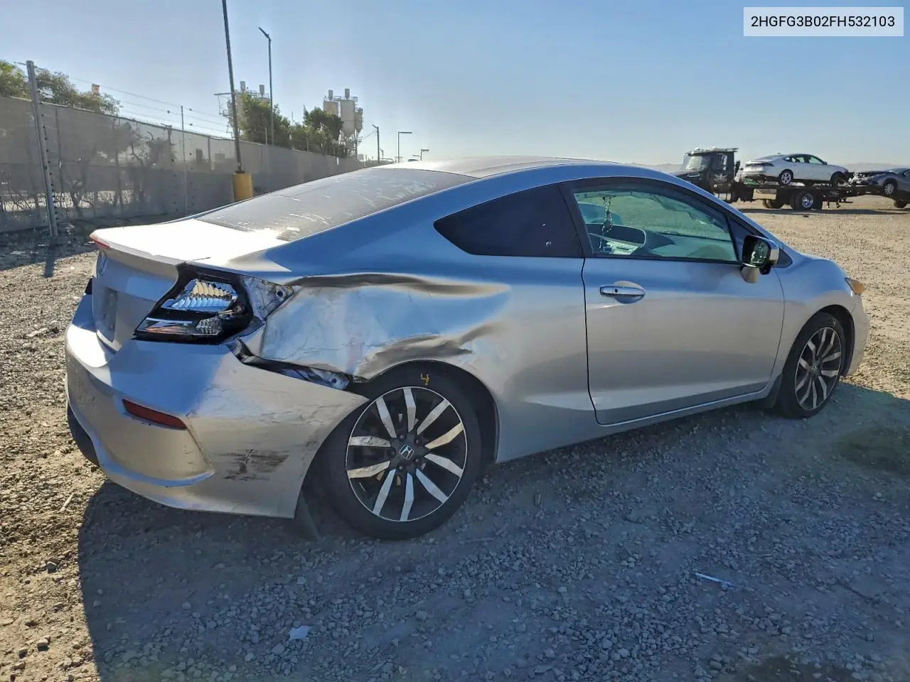 2HGFG3B02FH532103 2015 Honda Civic Exl