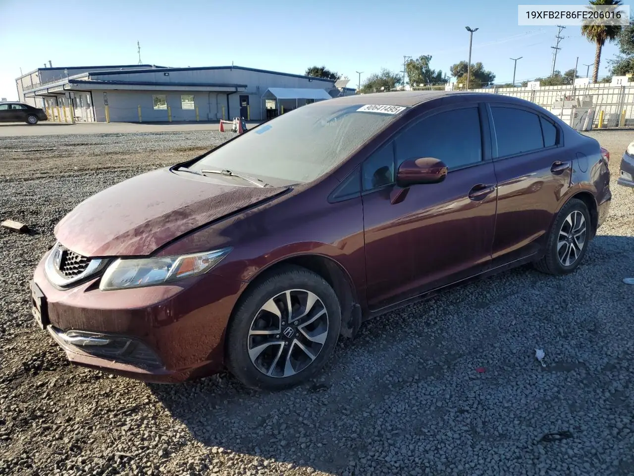 19XFB2F86FE206016 2015 Honda Civic Ex