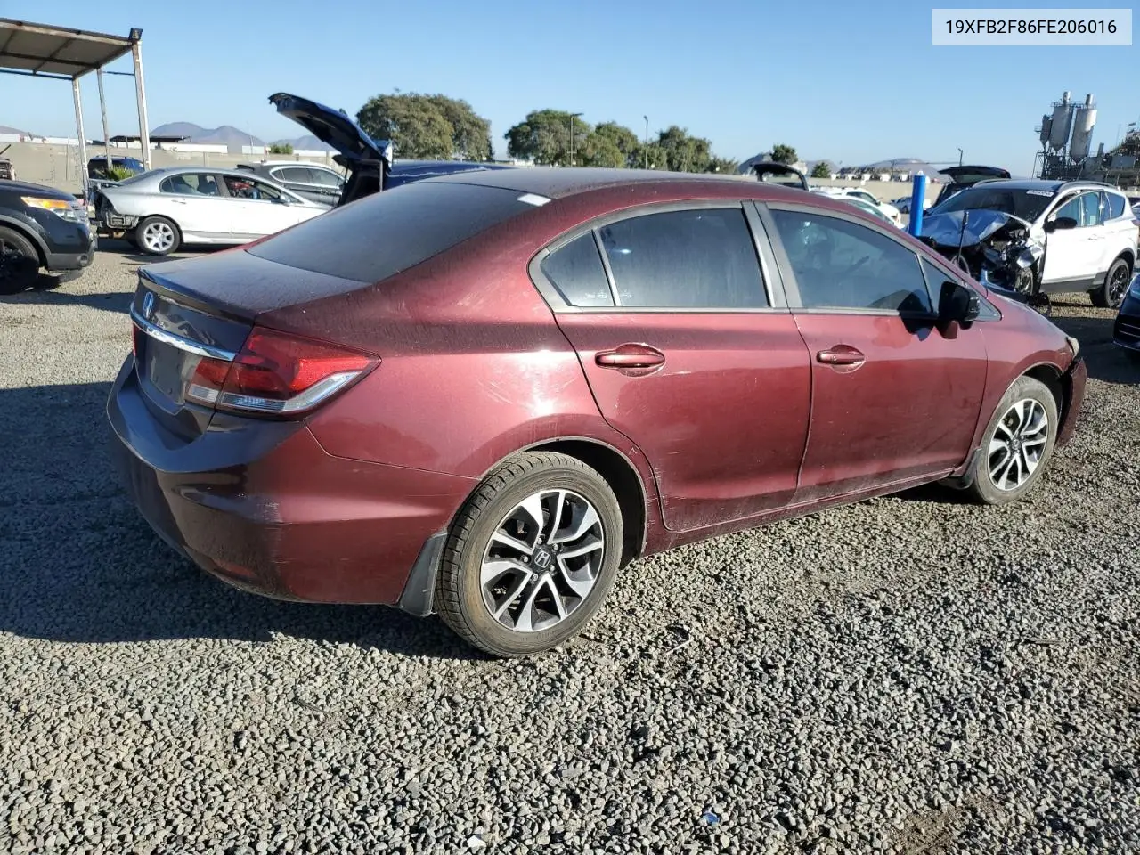 19XFB2F86FE206016 2015 Honda Civic Ex