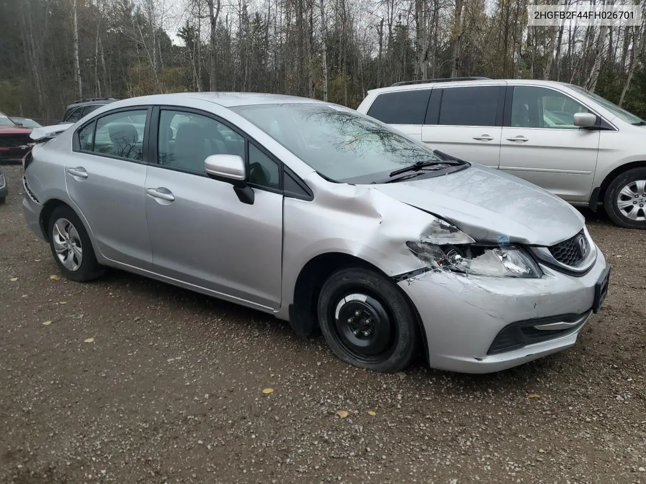 2HGFB2F44FH026701 2015 Honda Civic Lx