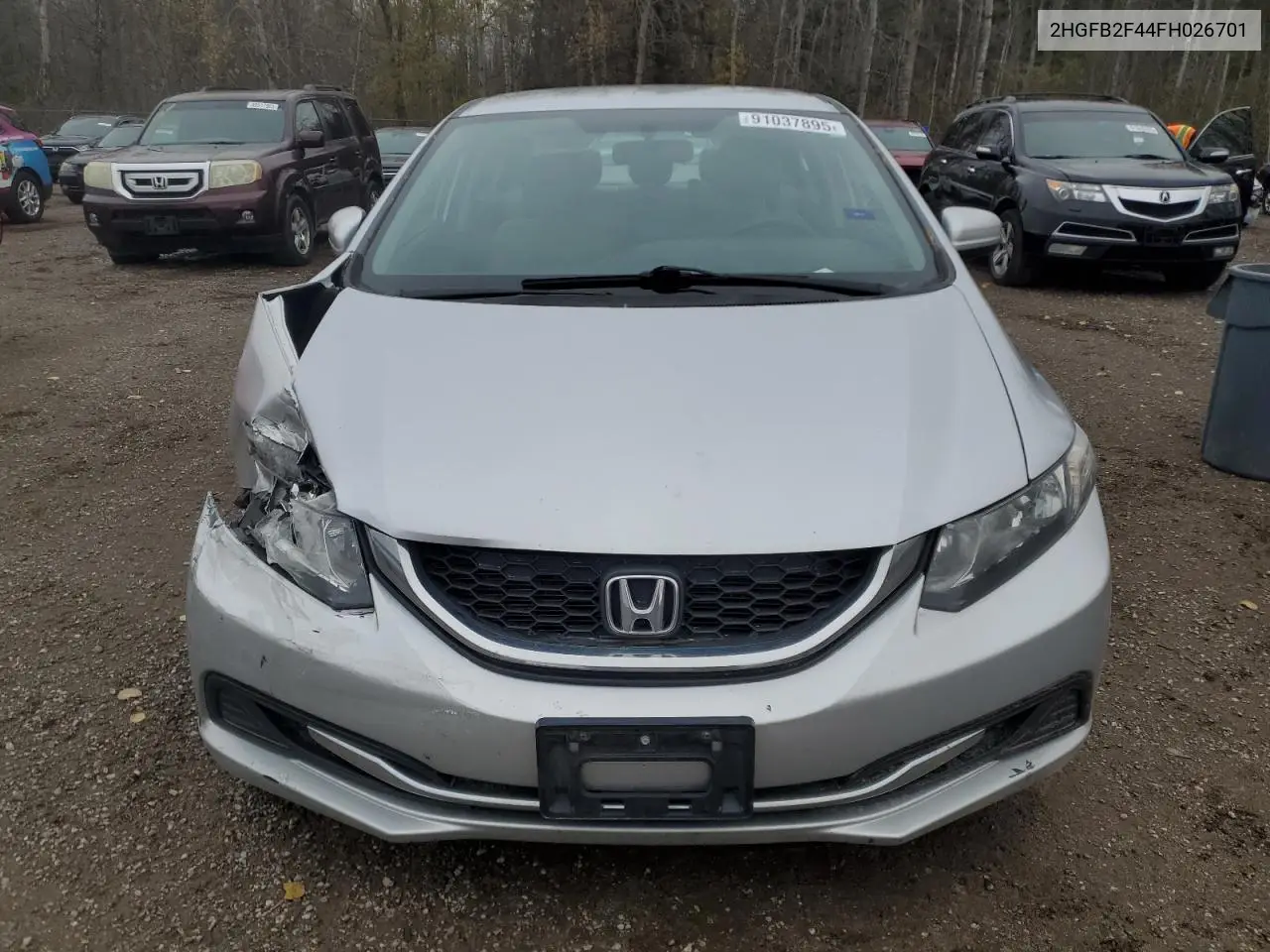 2HGFB2F44FH026701 2015 Honda Civic Lx