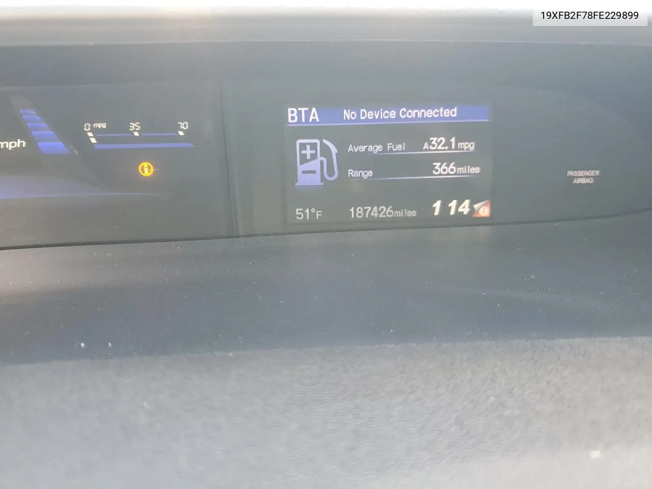 19XFB2F78FE229899 2015 Honda Civic Se