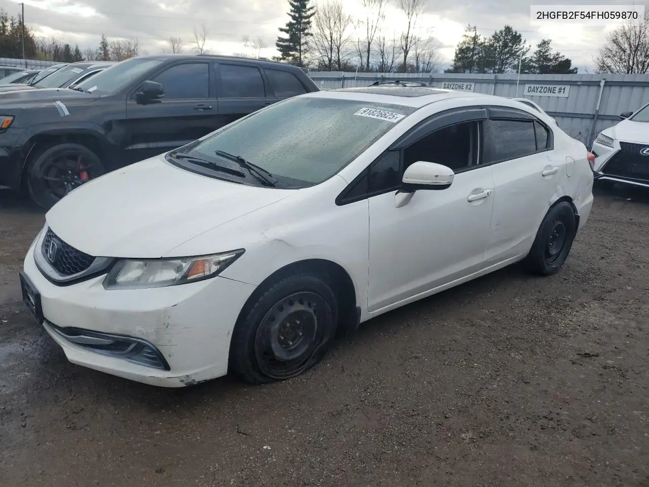 2HGFB2F54FH059870 2015 Honda Civic Lx