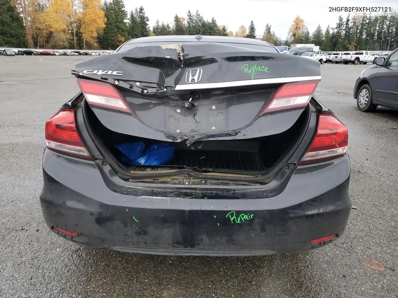 2HGFB2F9XFH527121 2015 Honda Civic Exl