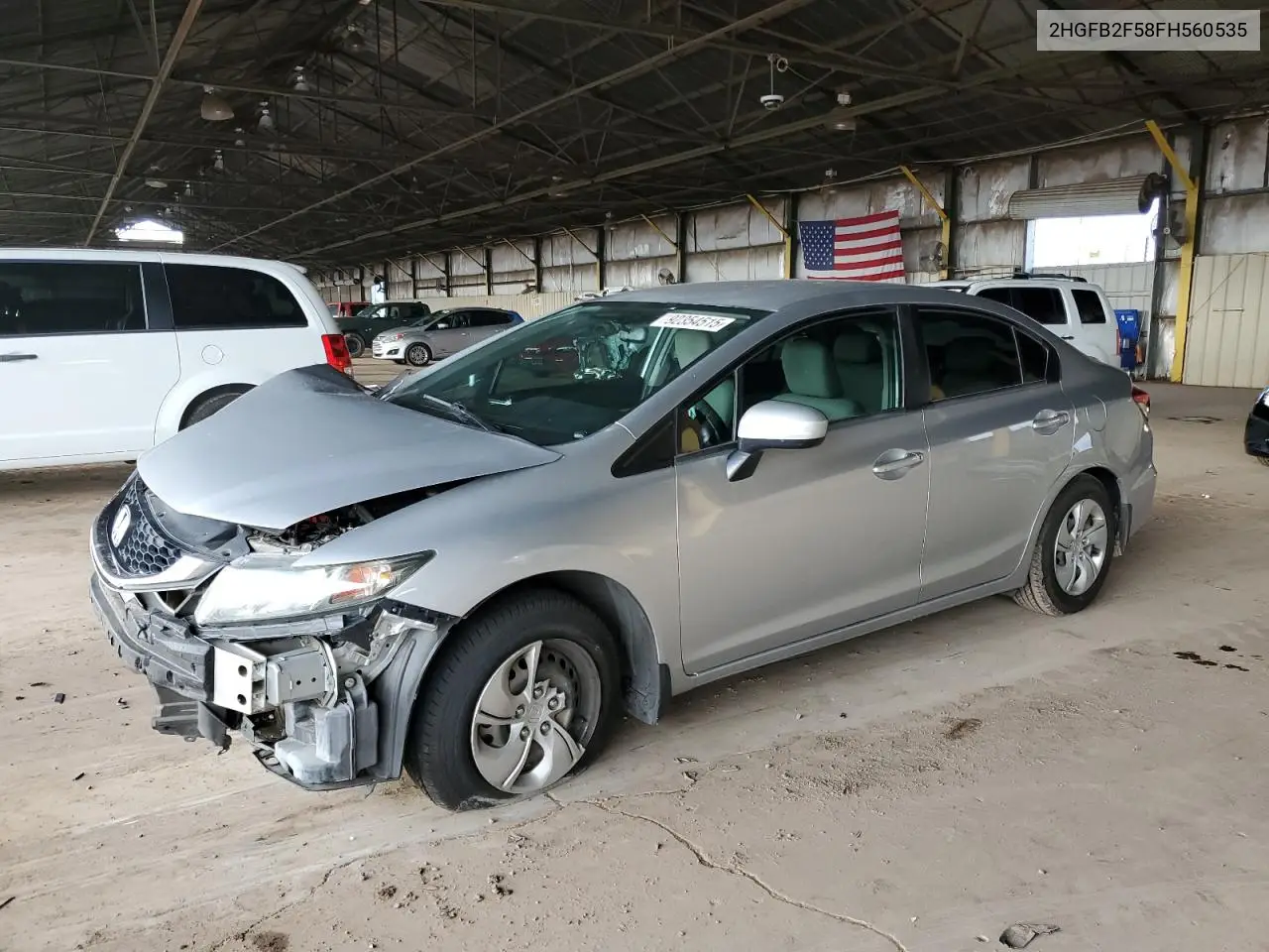 2HGFB2F58FH560535 2015 Honda Civic Lx