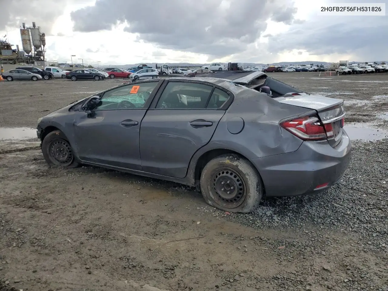 2HGFB2F56FH531826 2015 Honda Civic Lx