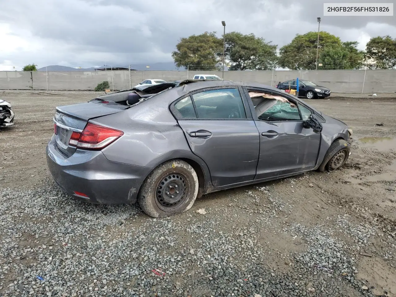 2HGFB2F56FH531826 2015 Honda Civic Lx