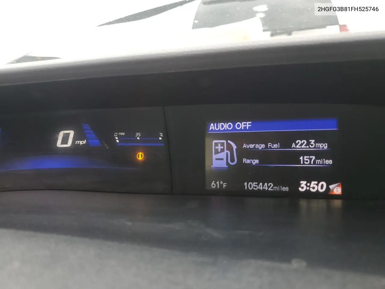 2HGFG3B81FH525746 2015 Honda Civic Ex