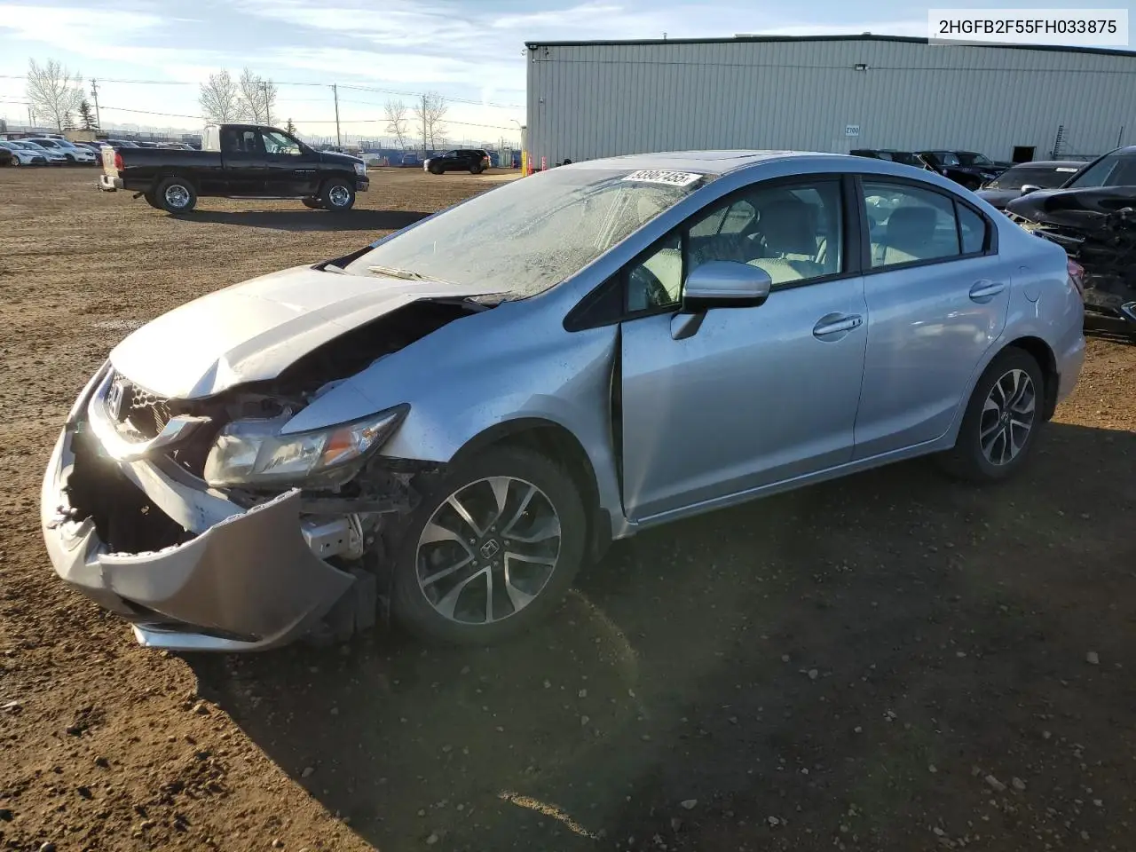 2HGFB2F55FH033875 2015 Honda Civic Lx