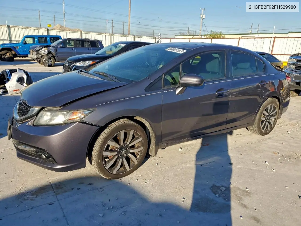 2HGFB2F92FH529980 2015 Honda Civic Exl