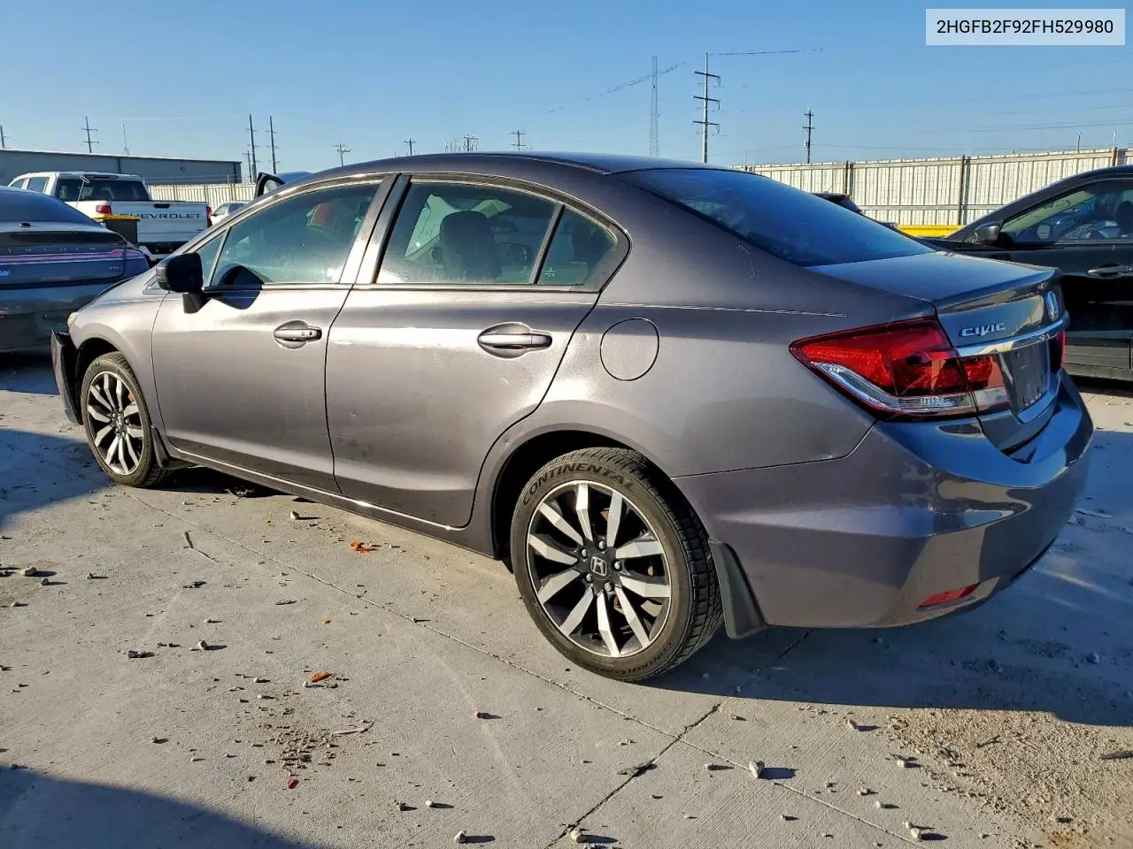 2HGFB2F92FH529980 2015 Honda Civic Exl