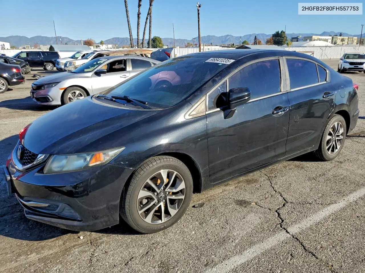2HGFB2F80FH557753 2015 Honda Civic Ex