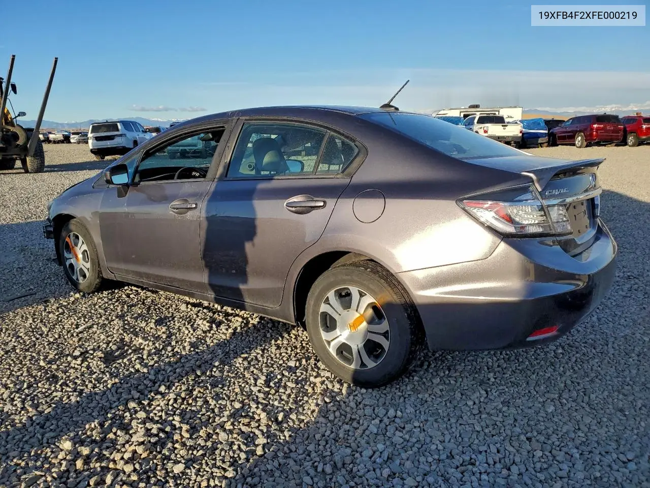 19XFB4F2XFE000219 2015 Honda Civic Hybrid