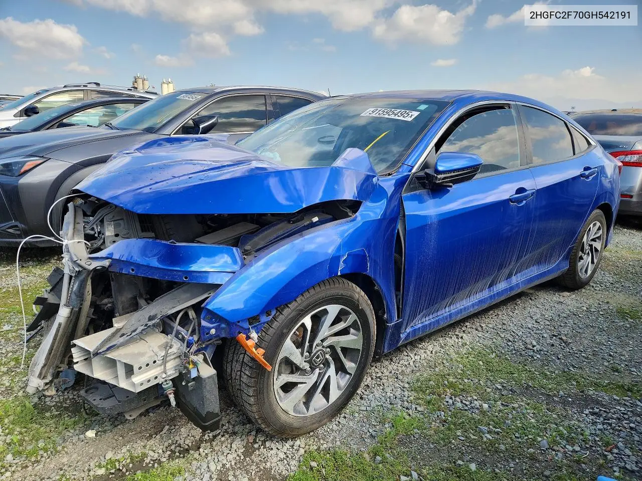 2HGFC2F70GH542191 2016 Honda Civic Ex