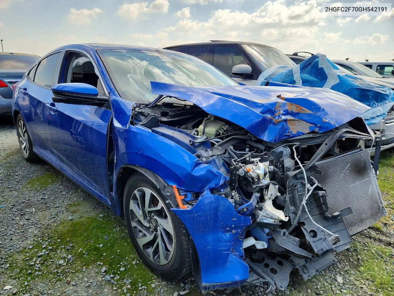 2HGFC2F70GH542191 2016 Honda Civic Ex