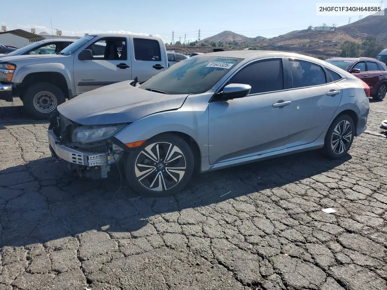 2HGFC1F34GH648585 2016 Honda Civic Ex