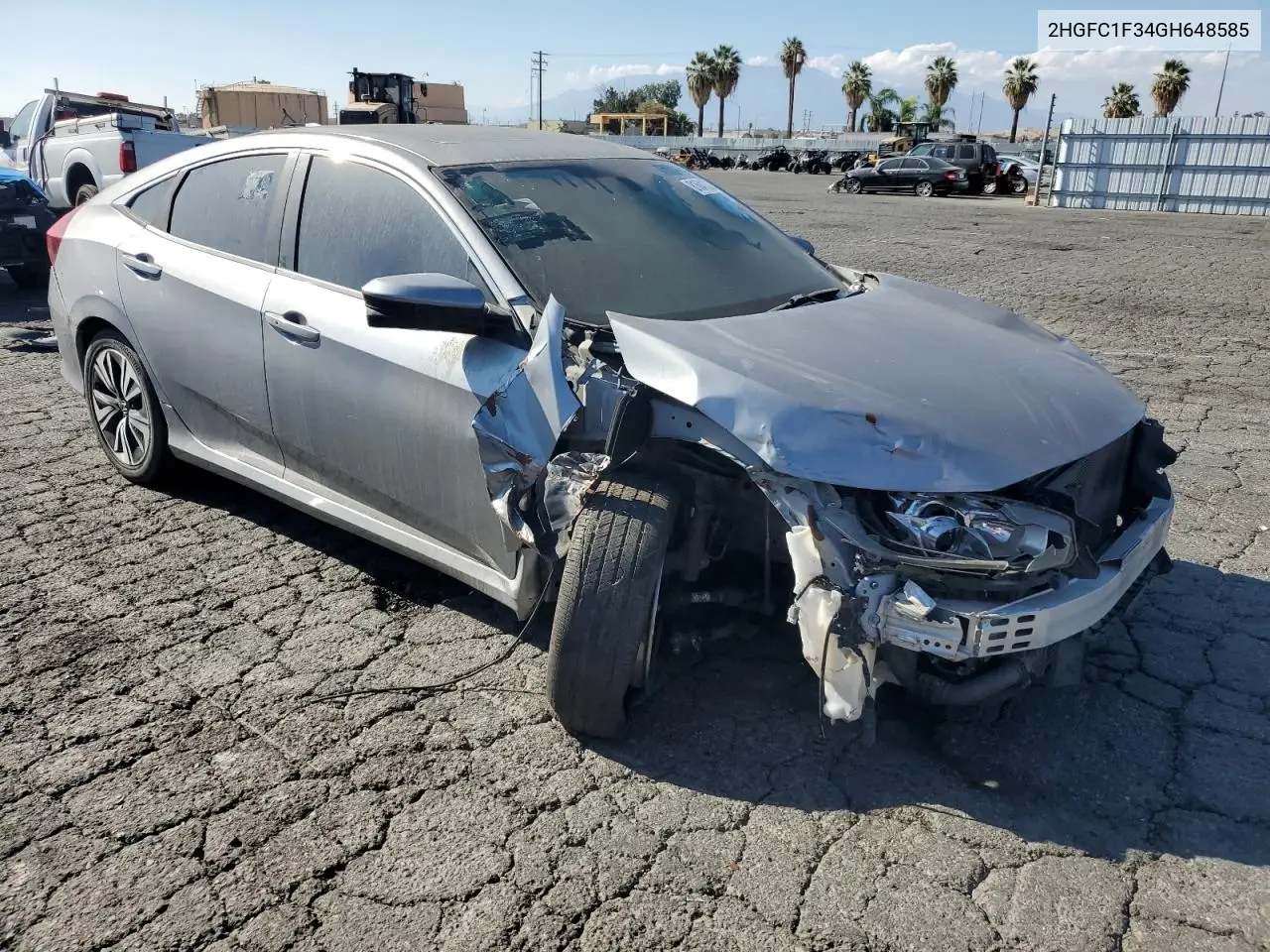 2HGFC1F34GH648585 2016 Honda Civic Ex