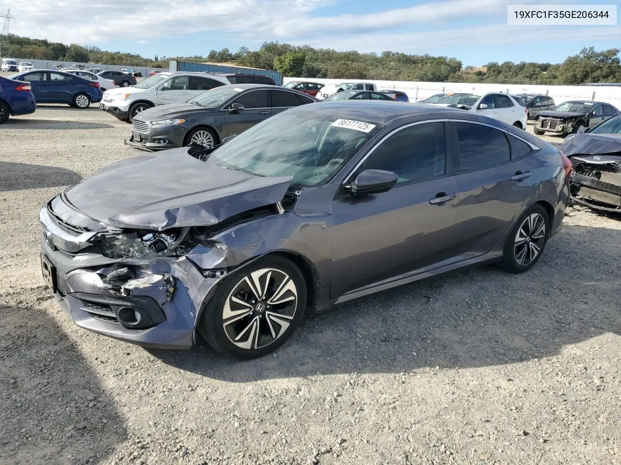 19XFC1F35GE206344 2016 Honda Civic Ex