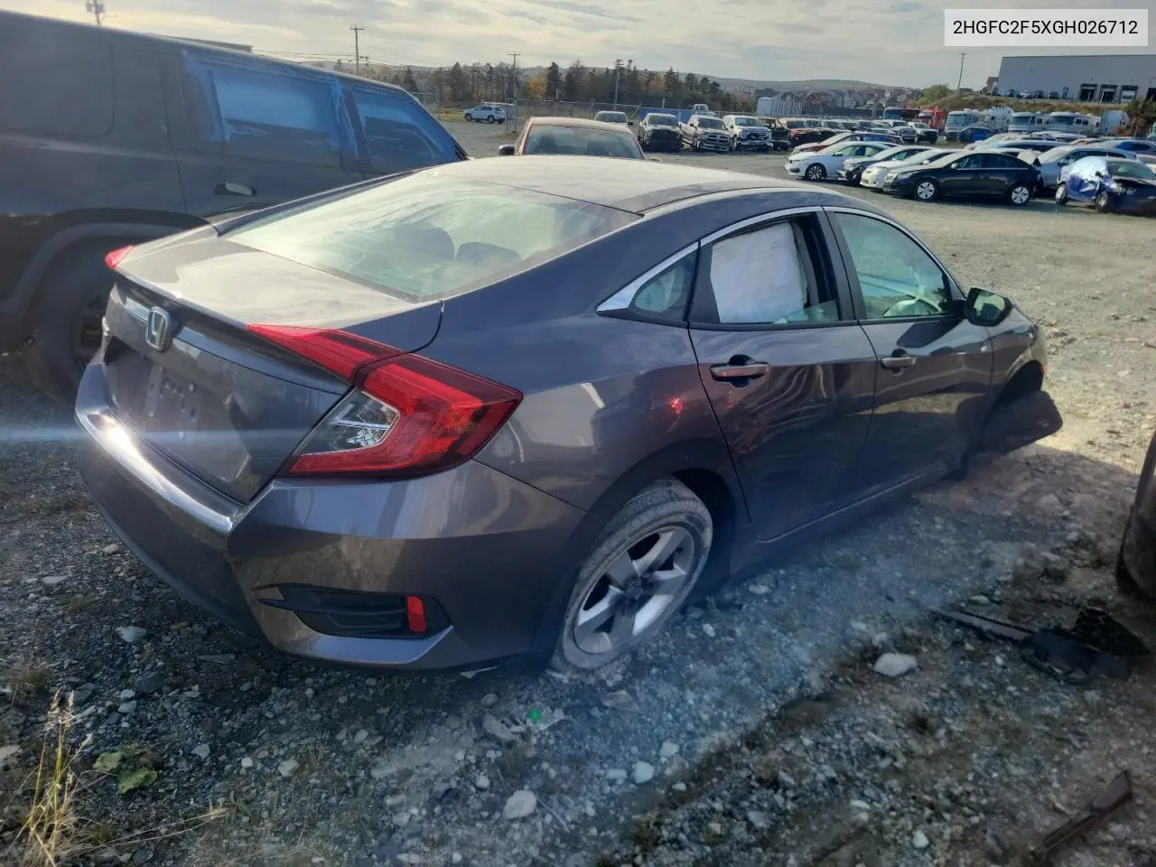 2HGFC2F5XGH026712 2016 Honda Civic Lx