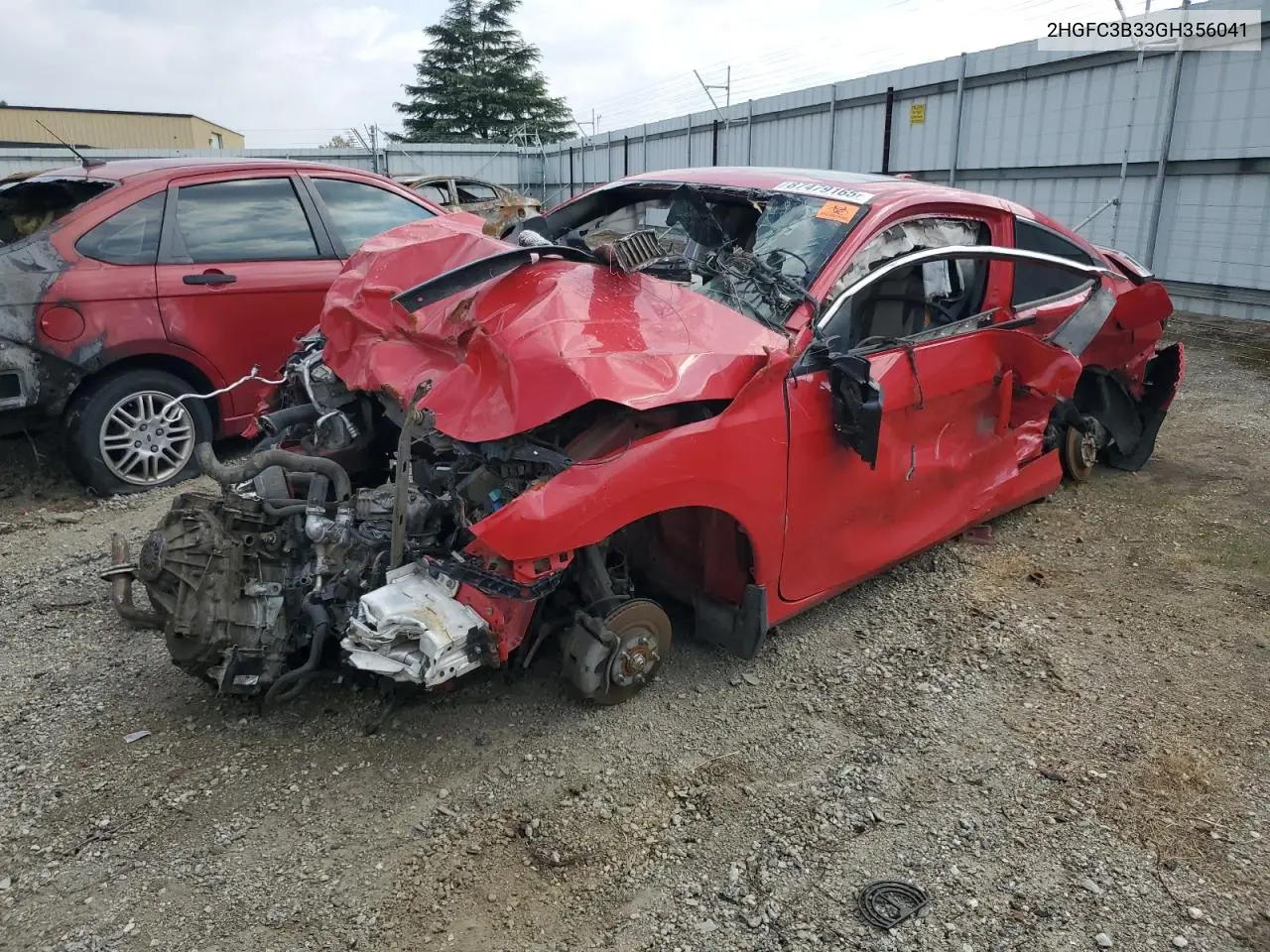 2HGFC3B33GH356041 2016 Honda Civic Ex