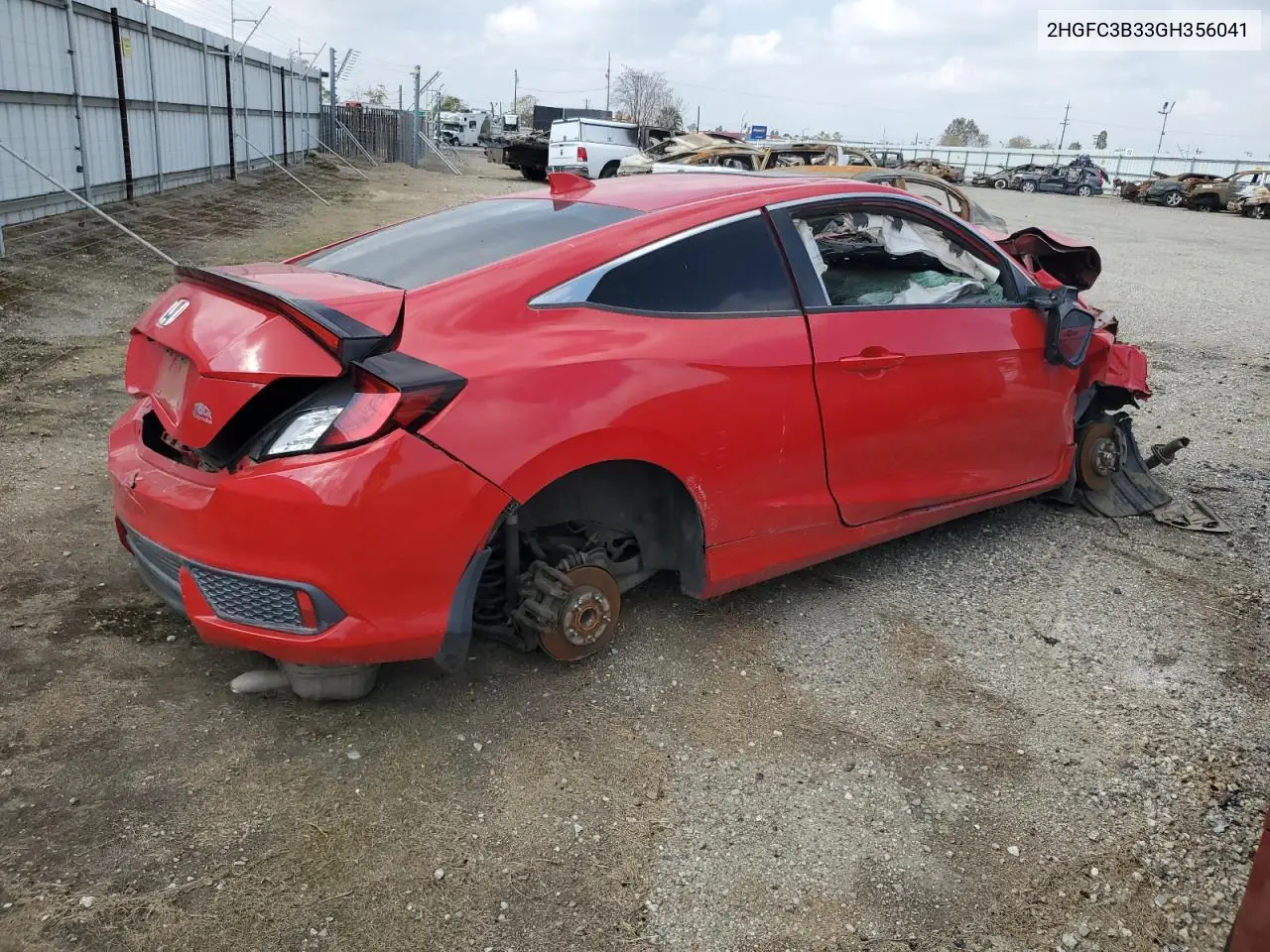 2HGFC3B33GH356041 2016 Honda Civic Ex
