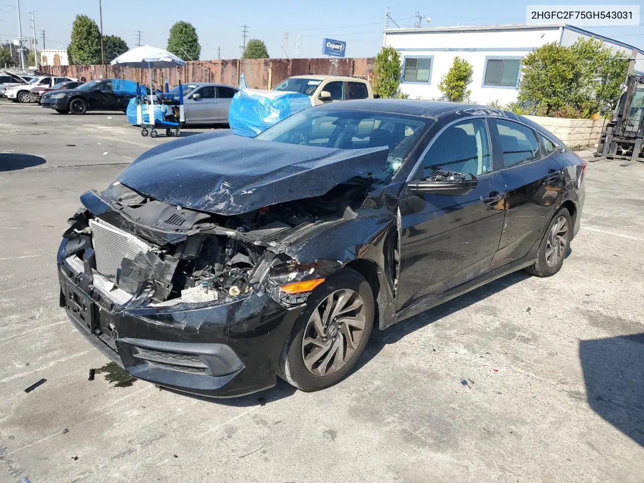 2HGFC2F75GH543031 2016 Honda Civic Ex