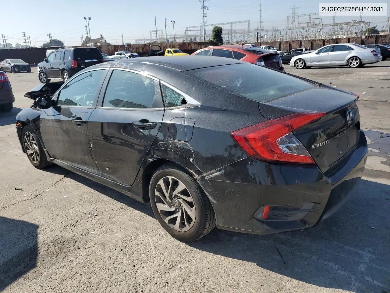 2HGFC2F75GH543031 2016 Honda Civic Ex