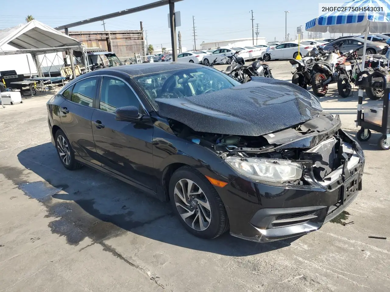 2HGFC2F75GH543031 2016 Honda Civic Ex