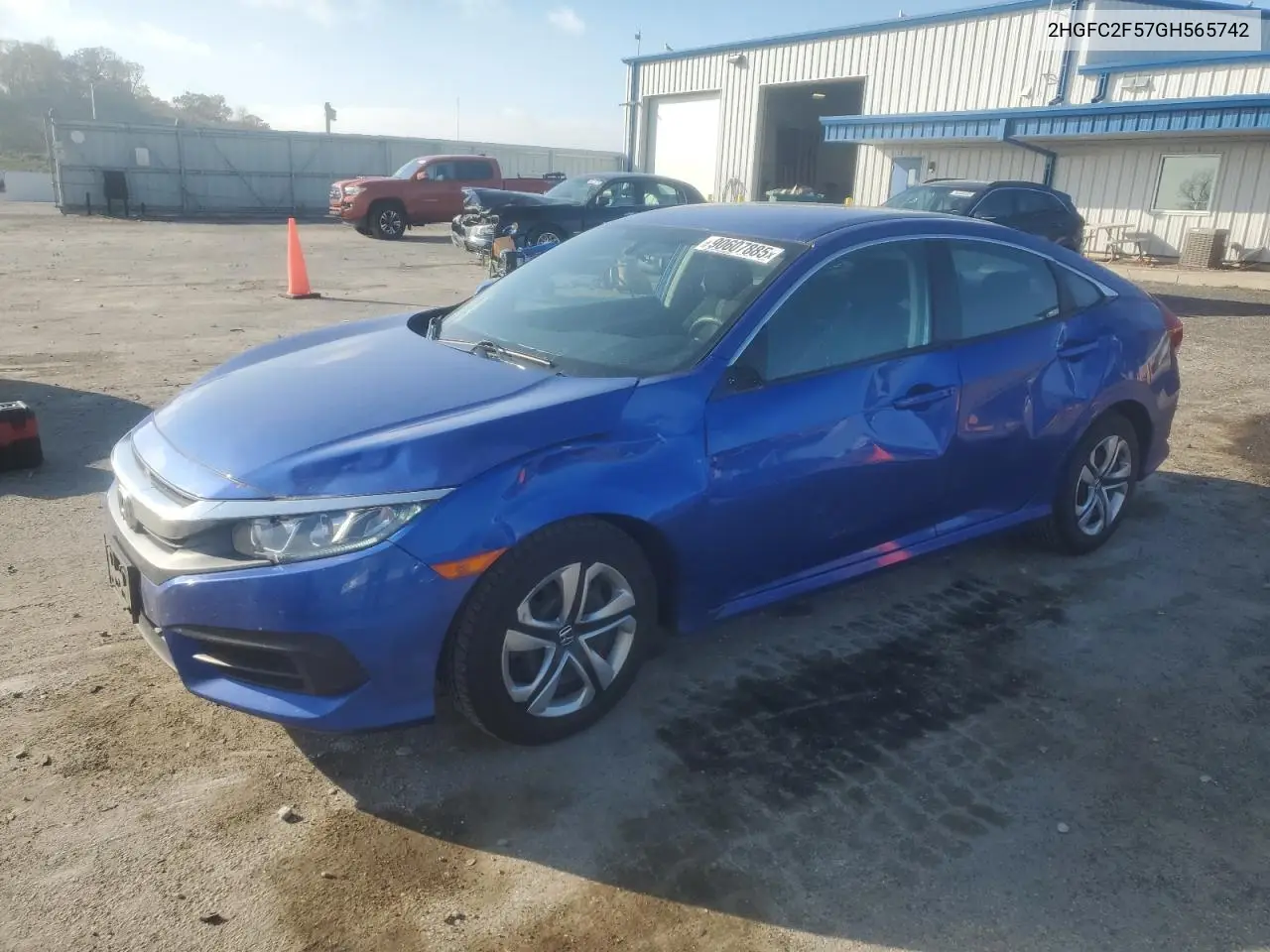 2HGFC2F57GH565742 2016 Honda Civic Lx