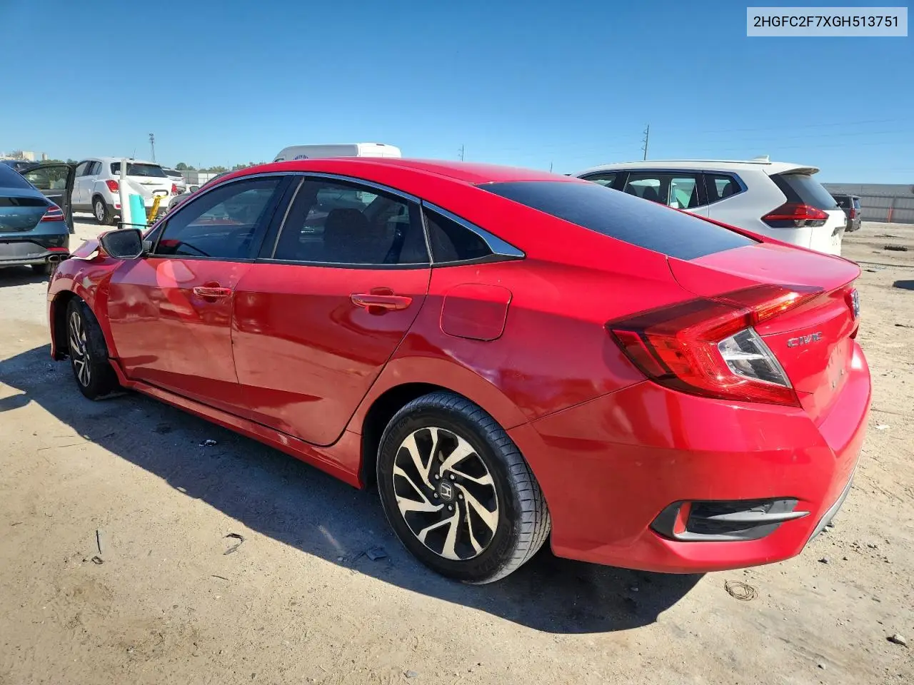 2HGFC2F7XGH513751 2016 Honda Civic Ex