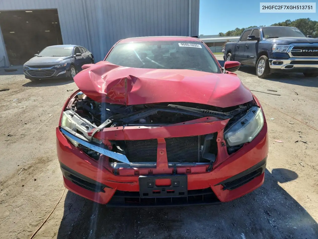 2HGFC2F7XGH513751 2016 Honda Civic Ex