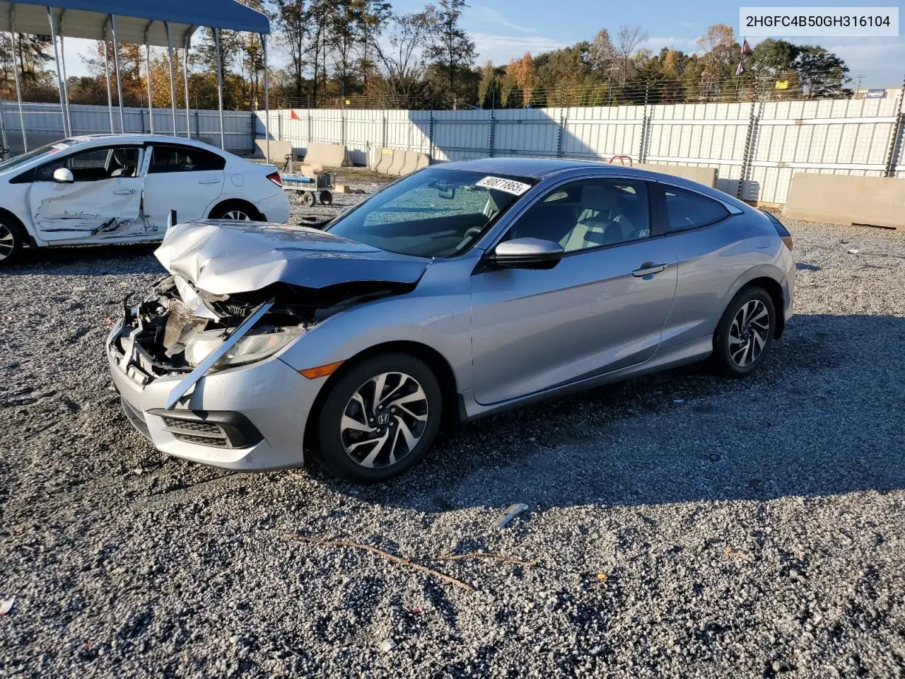 2HGFC4B50GH316104 2016 Honda Civic Lx
