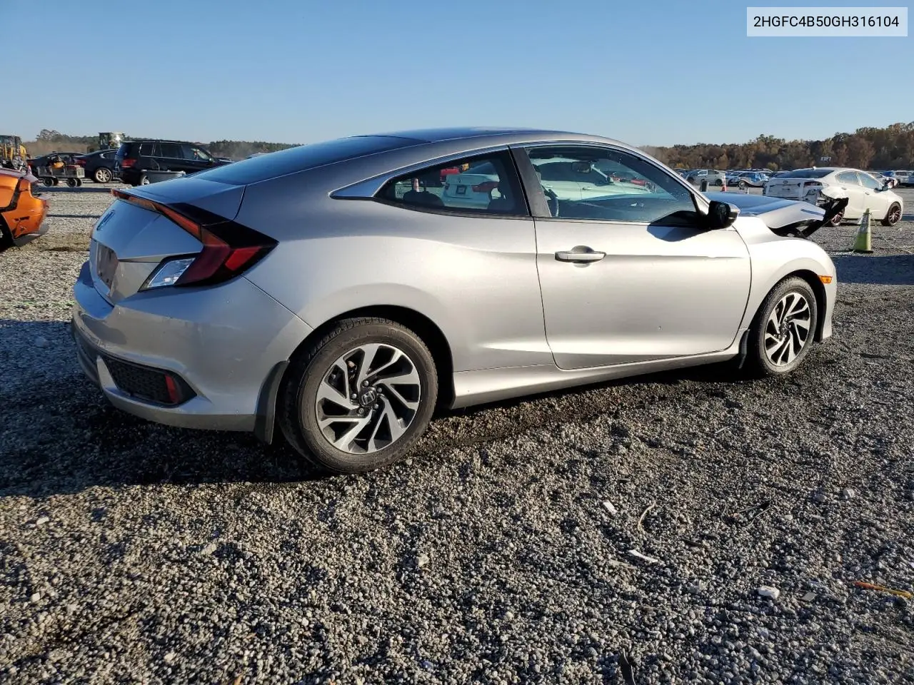 2HGFC4B50GH316104 2016 Honda Civic Lx