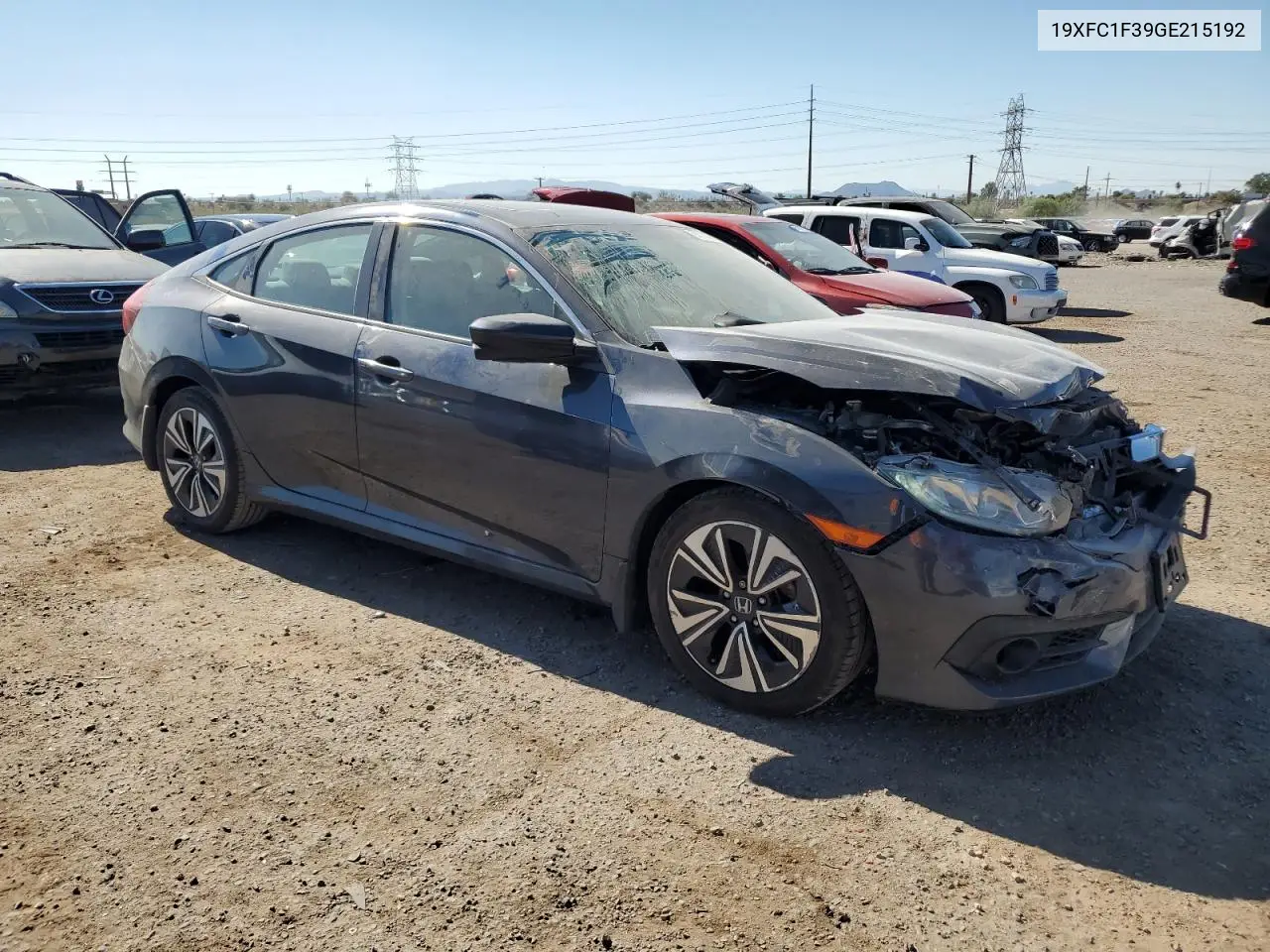 19XFC1F39GE215192 2016 Honda Civic Ex