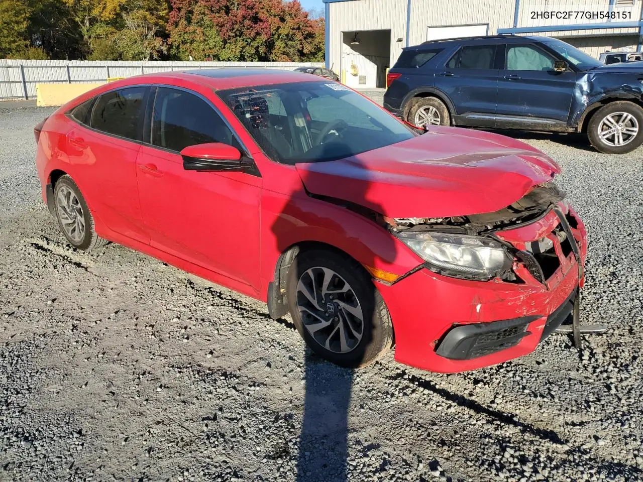 2HGFC2F77GH548151 2016 Honda Civic Ex