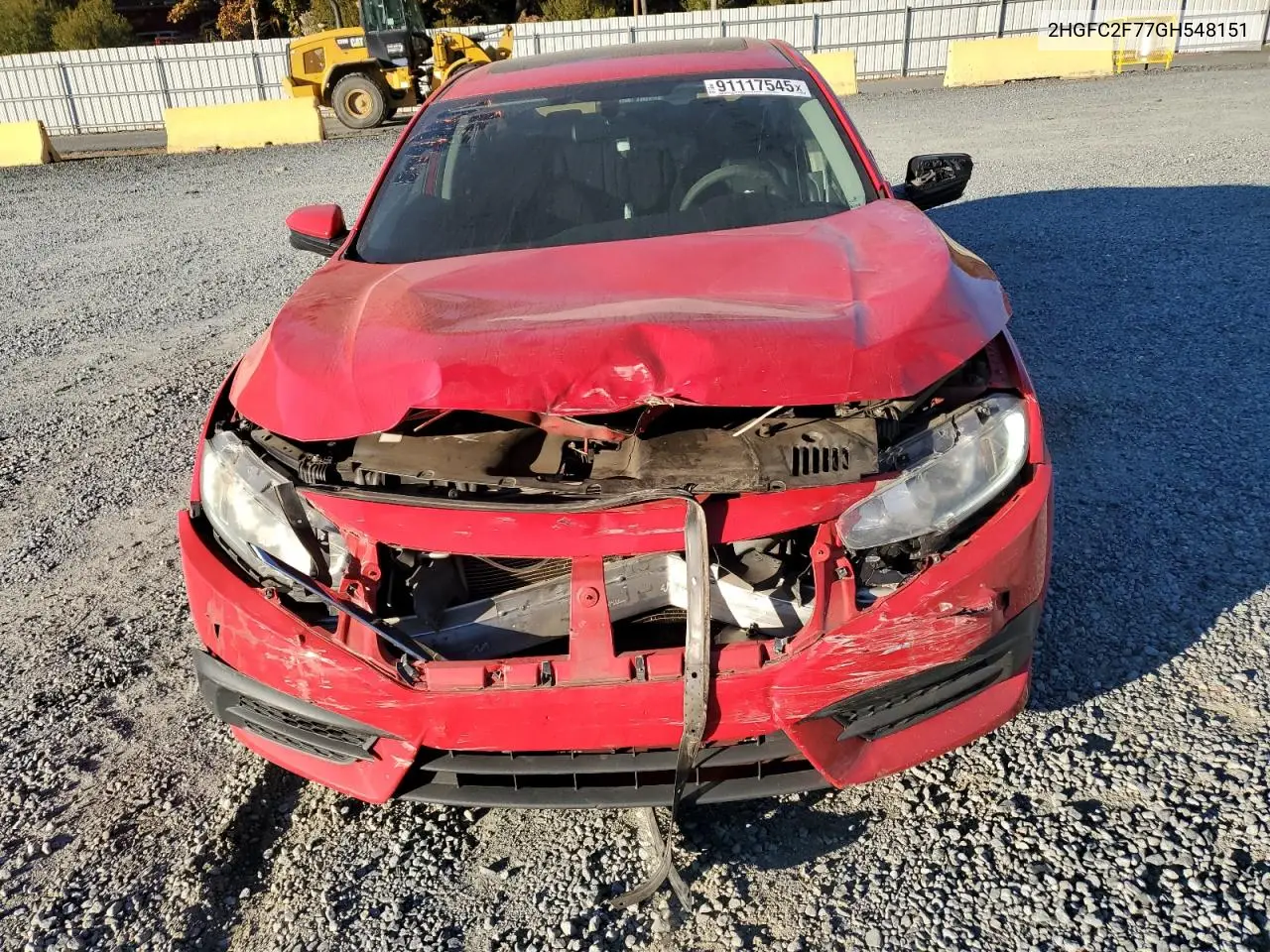 2HGFC2F77GH548151 2016 Honda Civic Ex