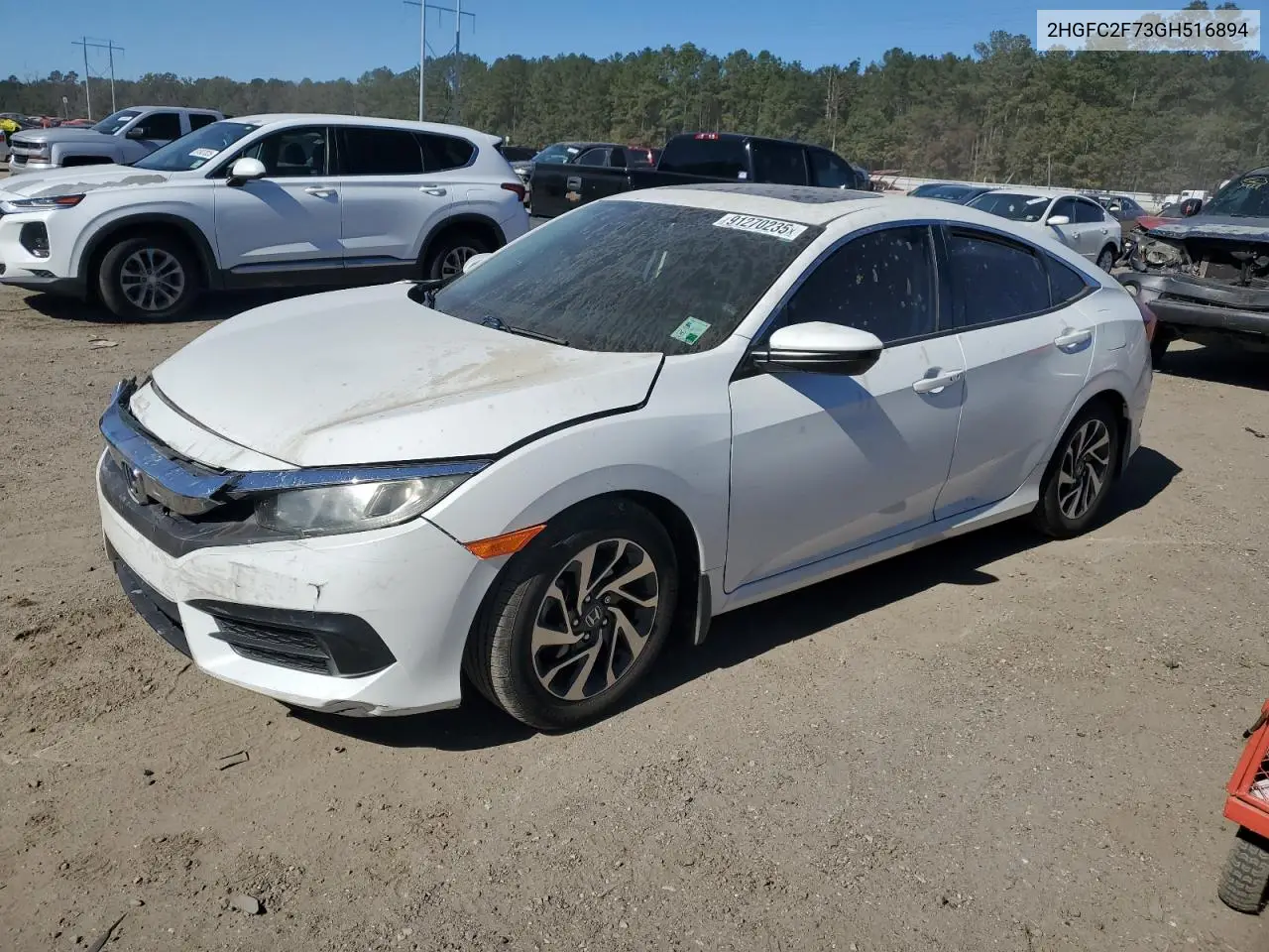 2HGFC2F73GH516894 2016 Honda Civic Ex