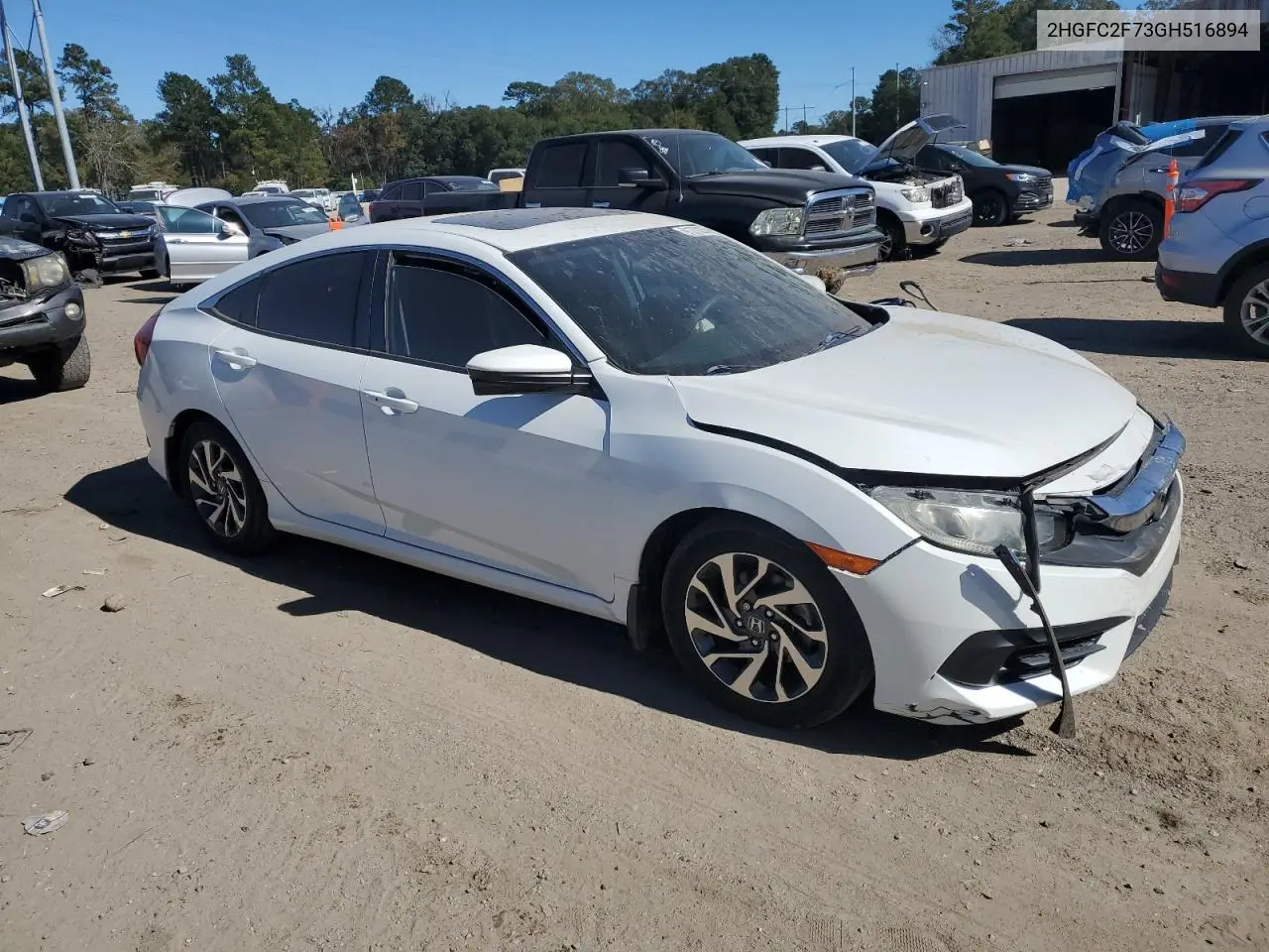 2HGFC2F73GH516894 2016 Honda Civic Ex