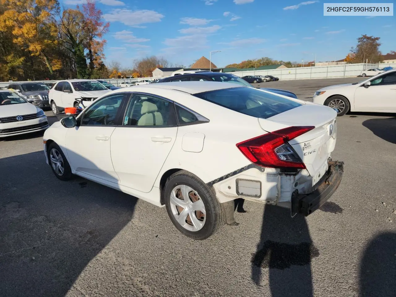 2HGFC2F59GH576113 2016 Honda Civic Lx