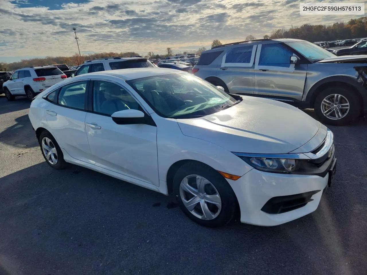 2HGFC2F59GH576113 2016 Honda Civic Lx